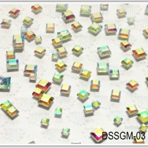 Стразы CRISTAL AB №3 квадраты