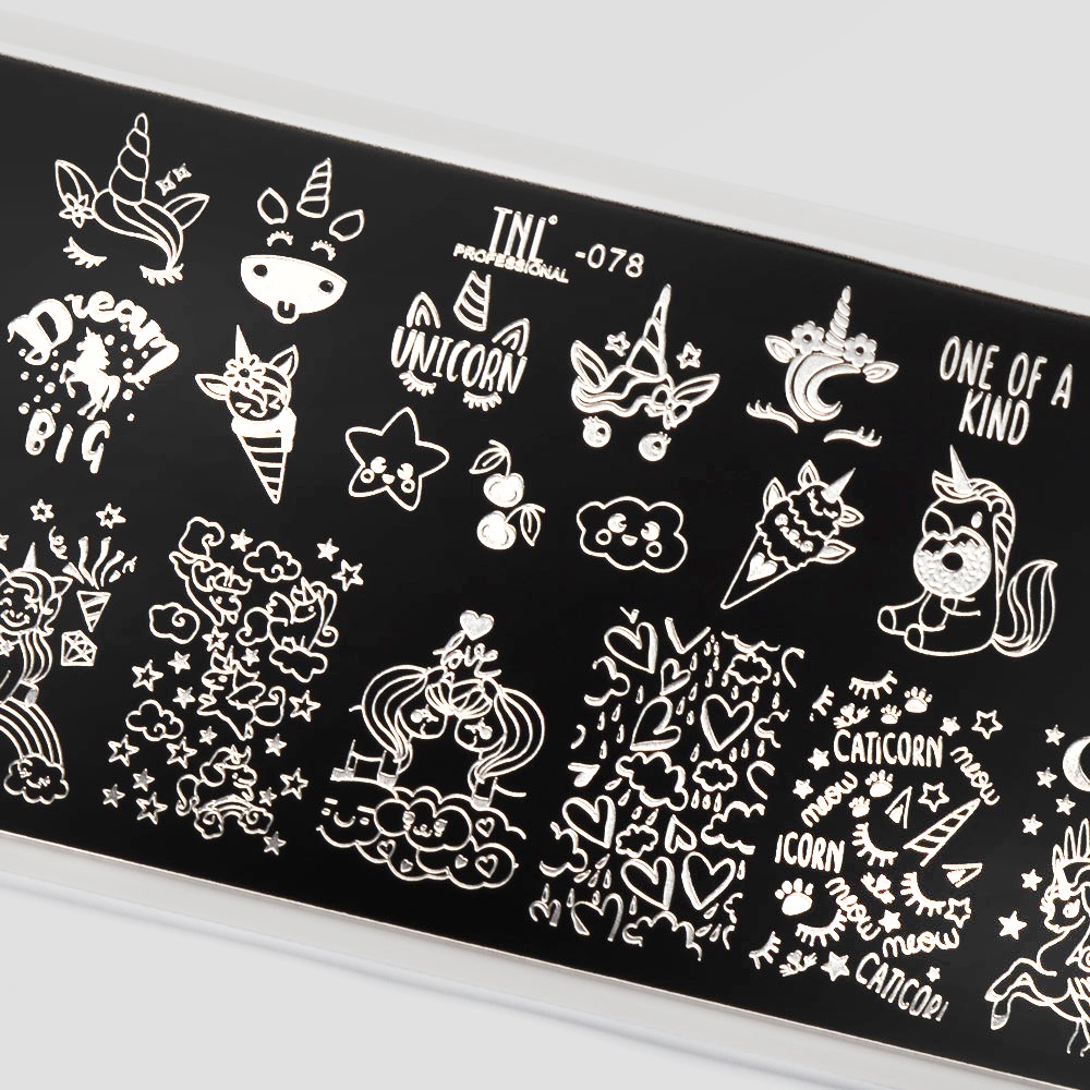 Пластина для стемпинга Premium №078 - Сказочный единорог